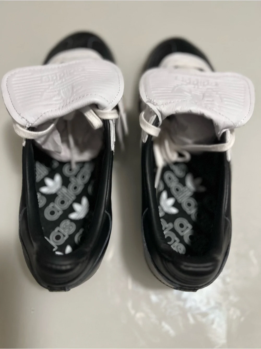 adidas Samba Men’s Black and White Leather Athletic Sneakers